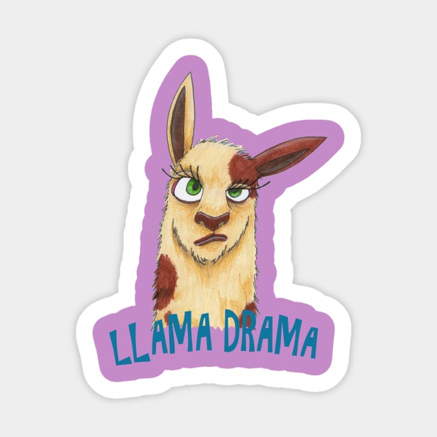 Llama Drama Sticker by gaz420